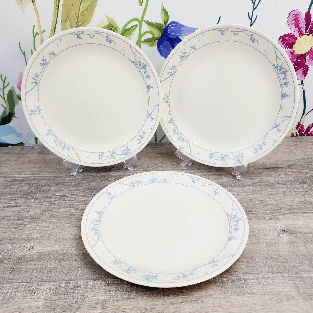 Corelle First of Spring 10 1/4" Dinner Plates Lot of 3 Corning Vintage